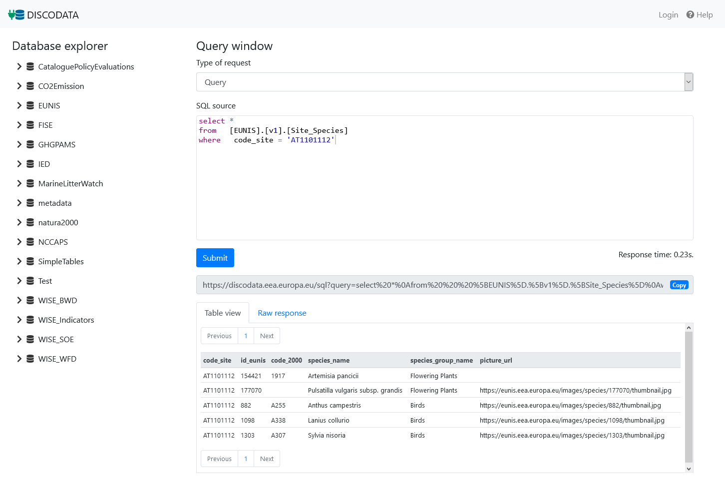 Web app screenshot